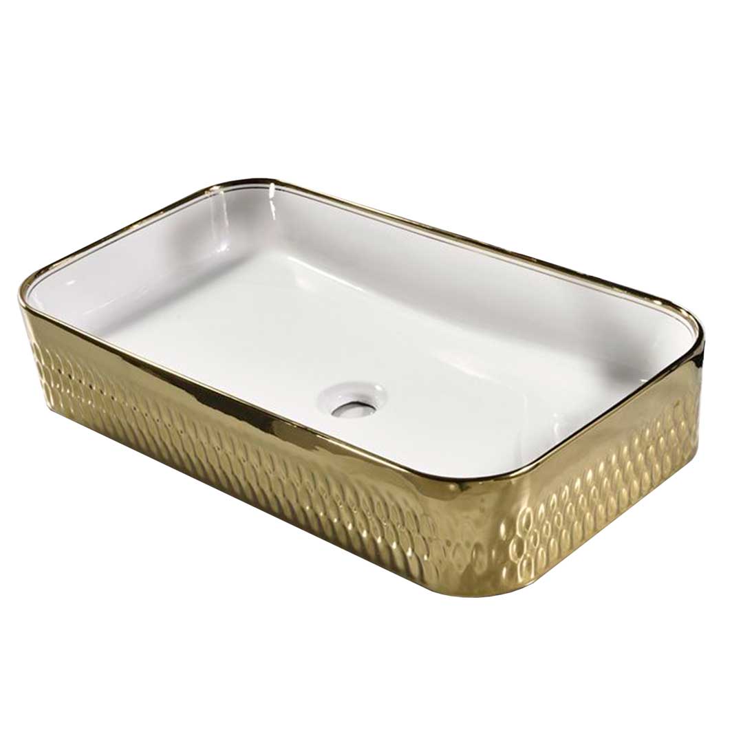 BANOVAABLGDL OVALIN ART BASIN LARGE GOLD - BANOVA